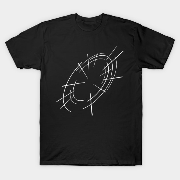 White Web Lines T-Shirt by AKdesign